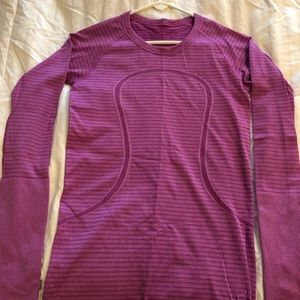 lululemon. swiftly long sleeve. size 6. pink. EUC.